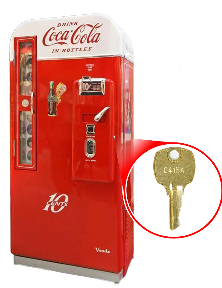 Coca Cola Coke Vending Machine Key - You Select Key # - Cavalier Vendo