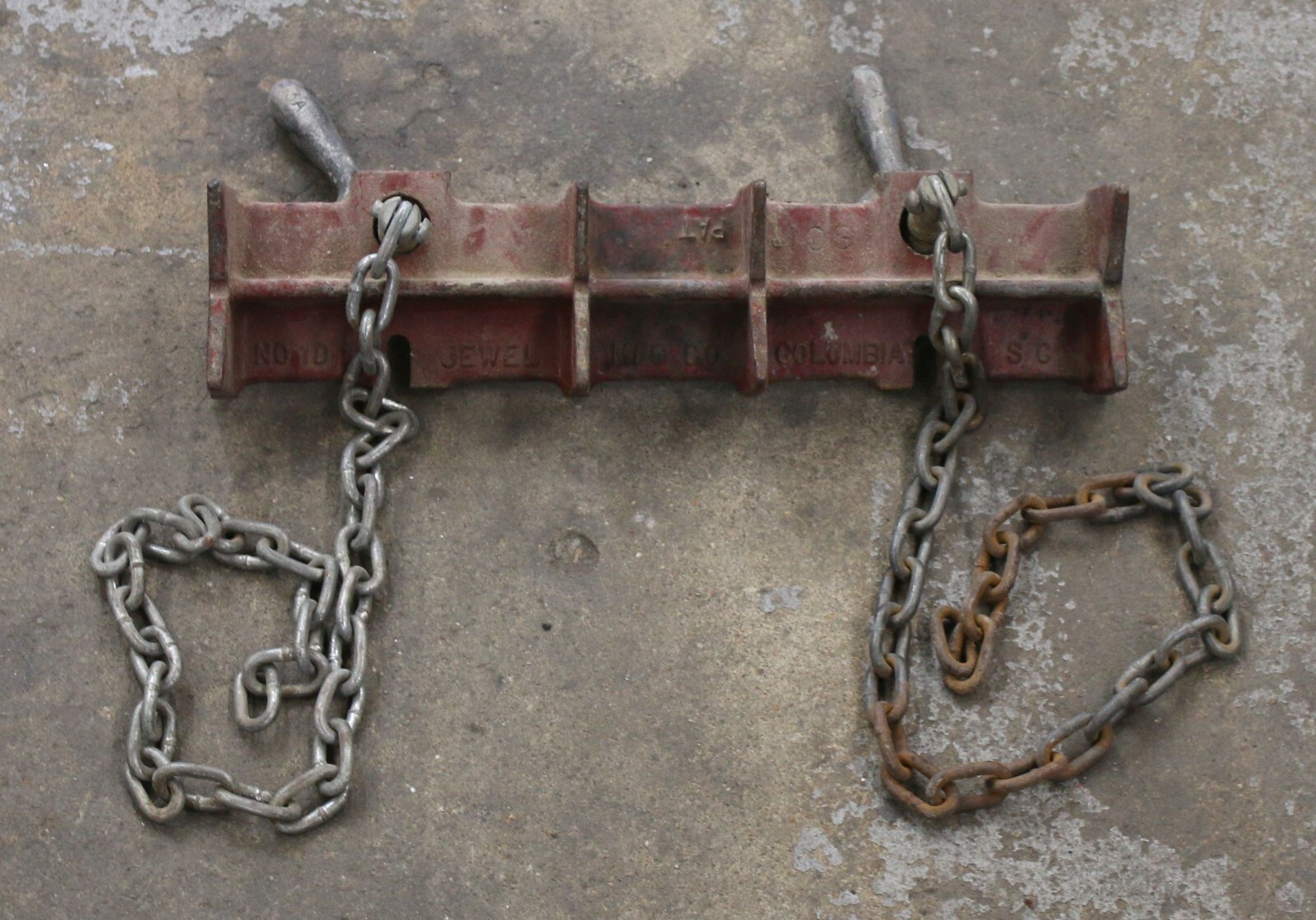 Jewel No 1D Cast Iron 1/2”-8” Welding Welder Pipe Chain Vise Clamp