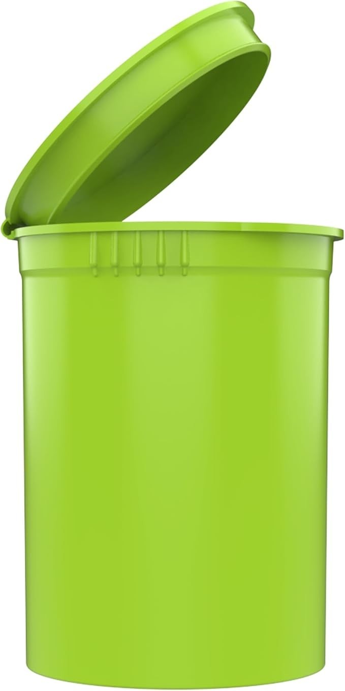 30 Dram Child Resistant Pop Top Vial Container (Lime Green)