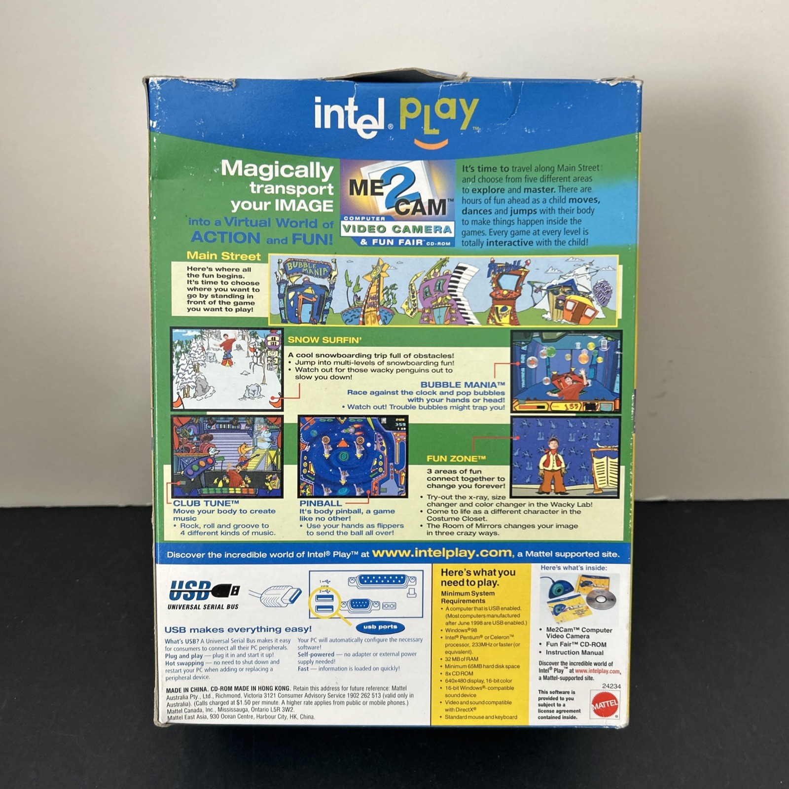 Intel Play Me2Cam Virtual Game System – PC Interactive Camera Game | Open Box
