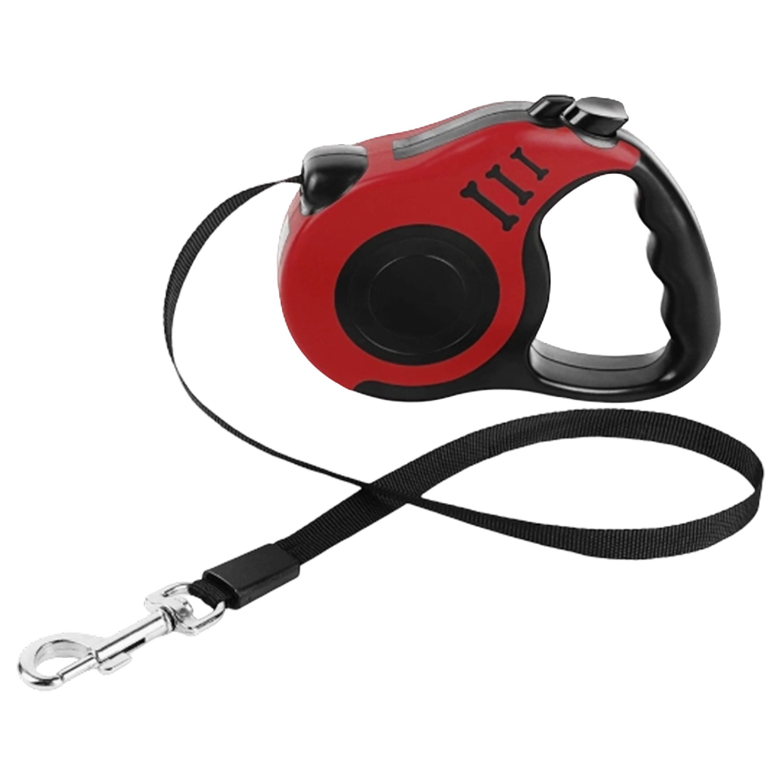 Retractable Dog Leash Auto Lock Anti Pull for Small Medium Dogs Red