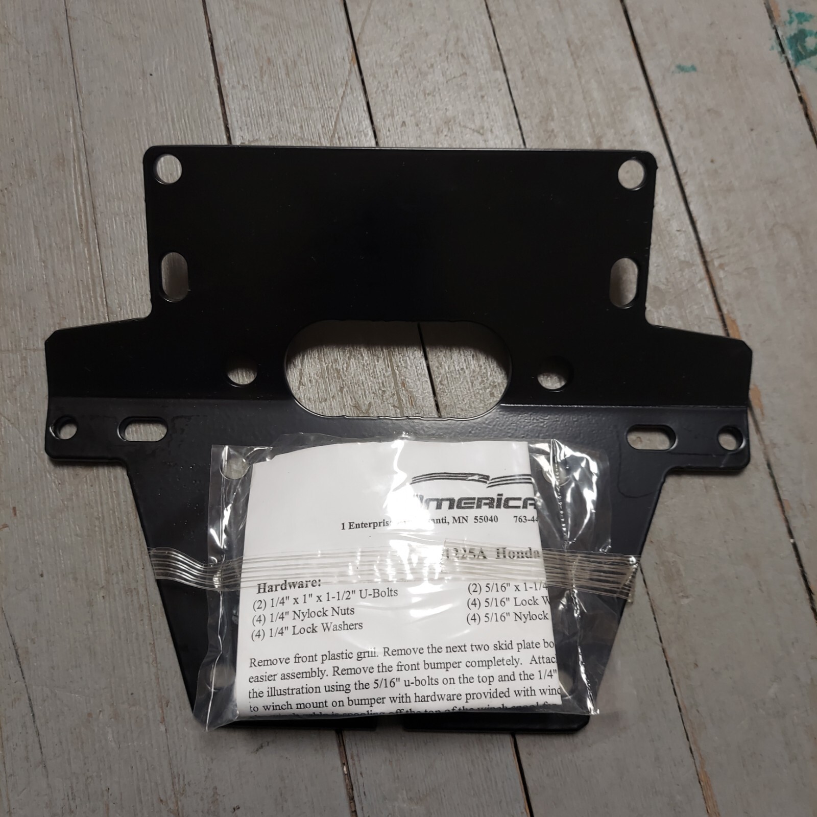 American NOS MFG Eagle Plow New ATV Rancher TRX420 Steel Winch Mount Kit, 1225 A