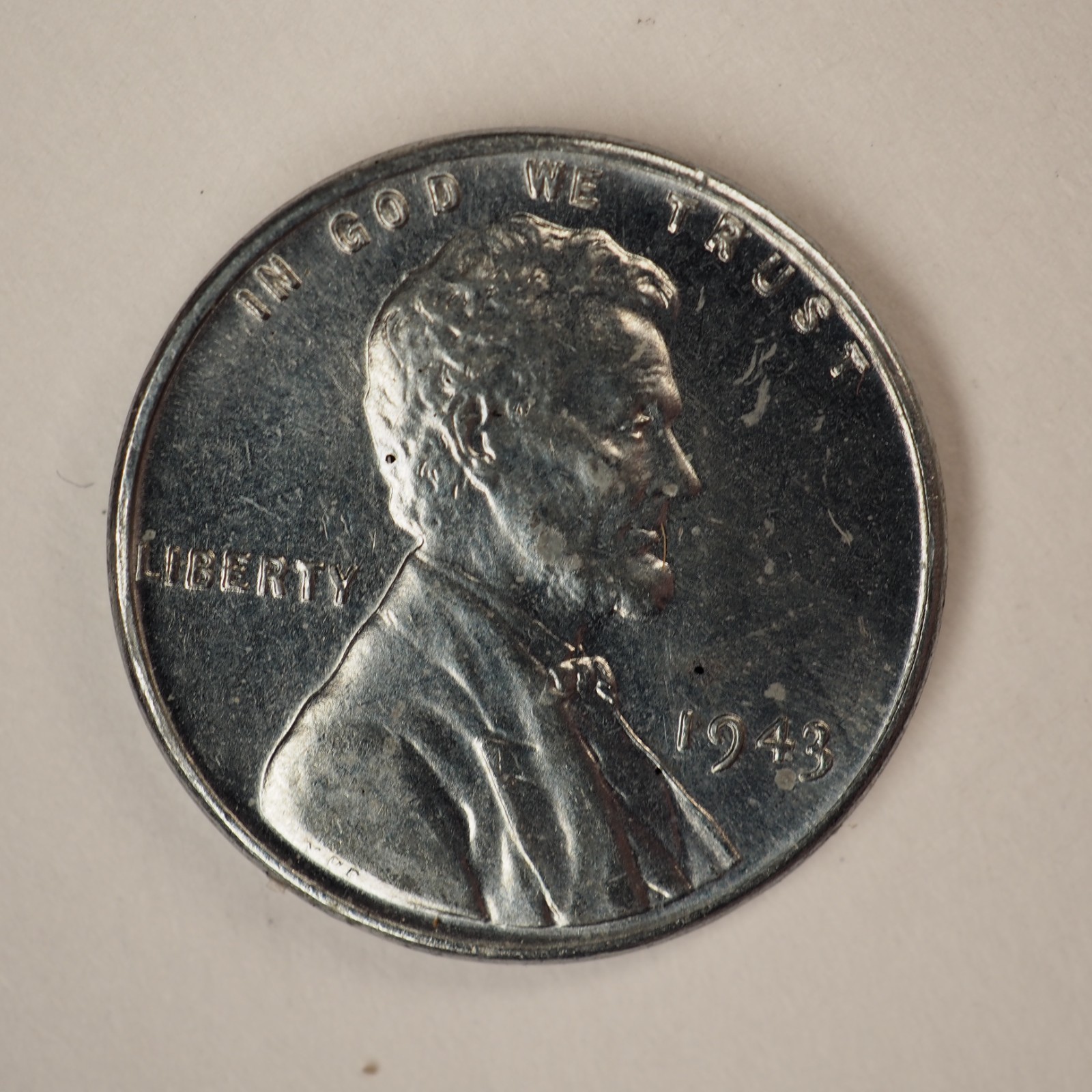 1943 *P* LINCOLN STEEL WHEAT CENT **NICE UNC COIN!** FREE SHIPPING! C3678