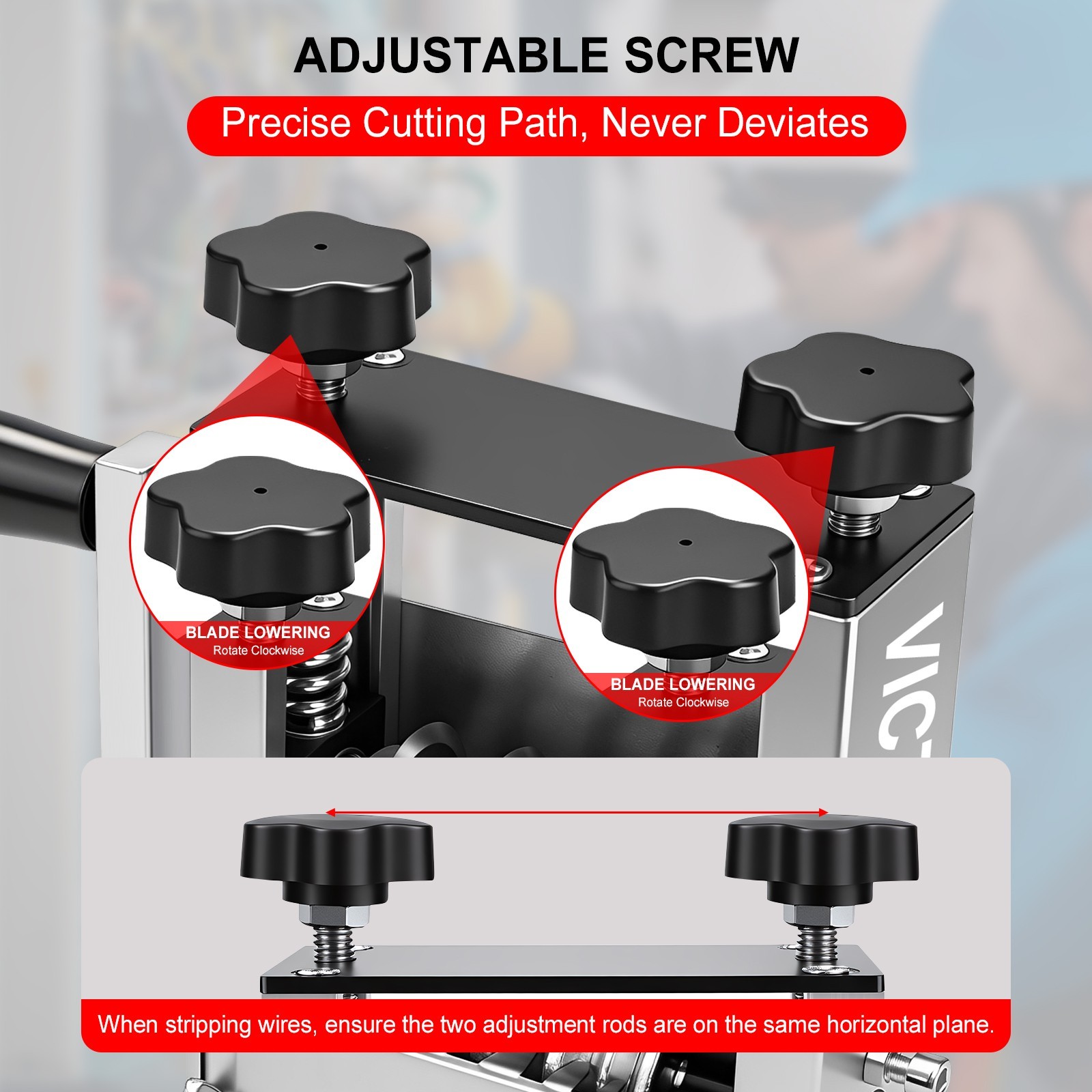 Manual Wire Stripping Machine 6 Channels 3-17mm Drill Powered Cable Stripper