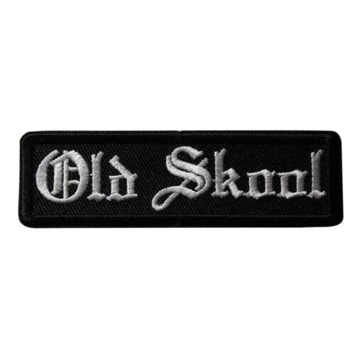 OLD SCHOOL Embroidered Jacket Vest Patch Emblem Old English Biker