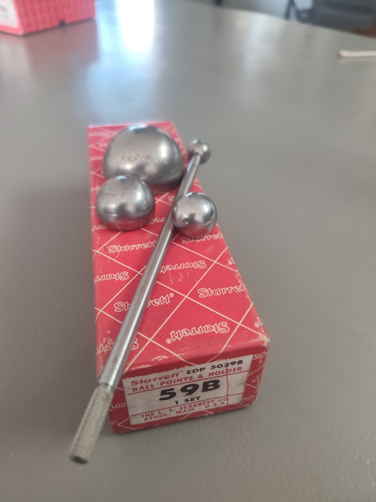 Starrett 59B Ball Points and Holder 5pcs Set EDP50298 Precision Measuring Tool