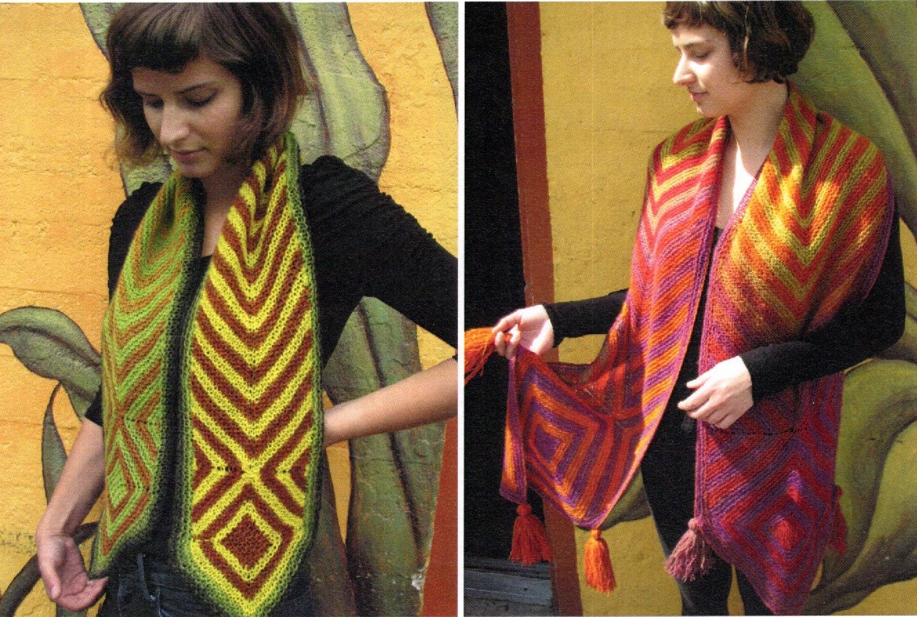 Ilga Leja Handknit Design Knitting Pattern - Morocco Scarf or Shawl