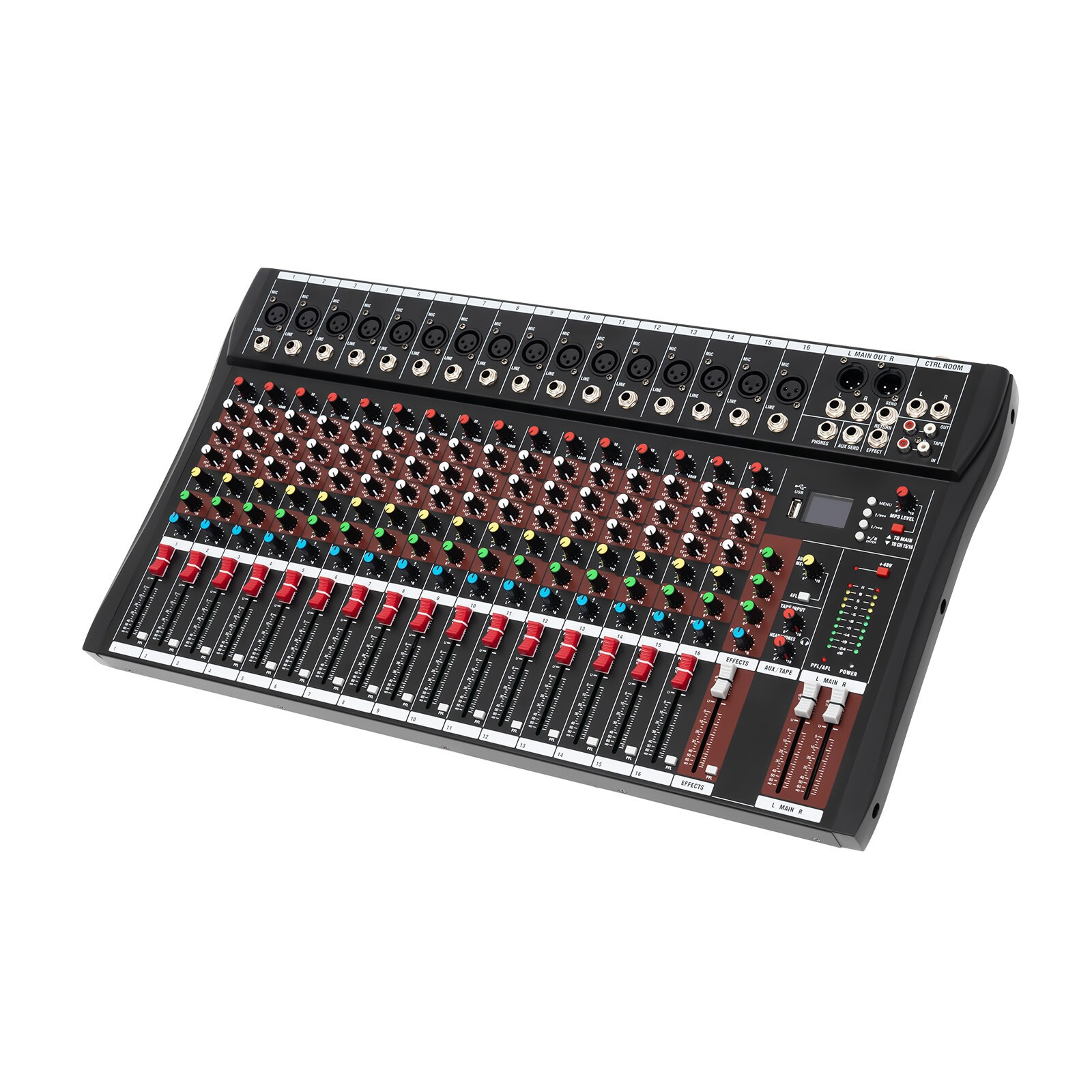 16 Channel Professional Powered Mixer Power Mixing 16 DSP Stage/Live Sound USB