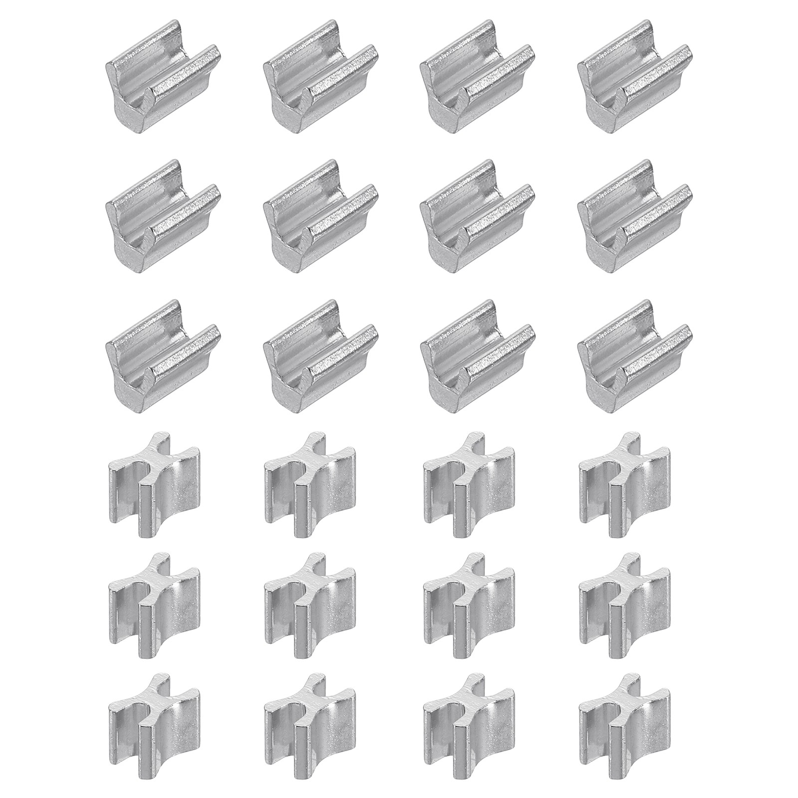 12Set Zipper Slider Retainers Kits, #5 Copper Top & Bottom Stoppers, Silver