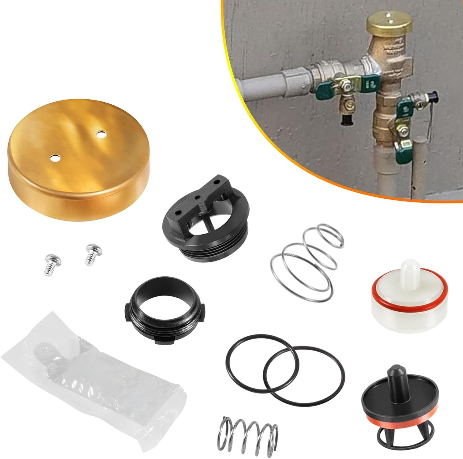 1/2"-3/4" Pressure Vacuum Breaker Total Repair Kit for Watts 0887727 RK 800M4-T
