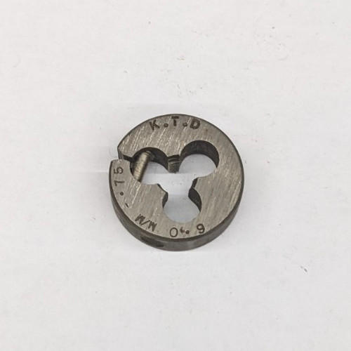 Kromhard M6x0.75 Round Die Screw Adjusting Metric Carbon Steel 13/16" OD UK