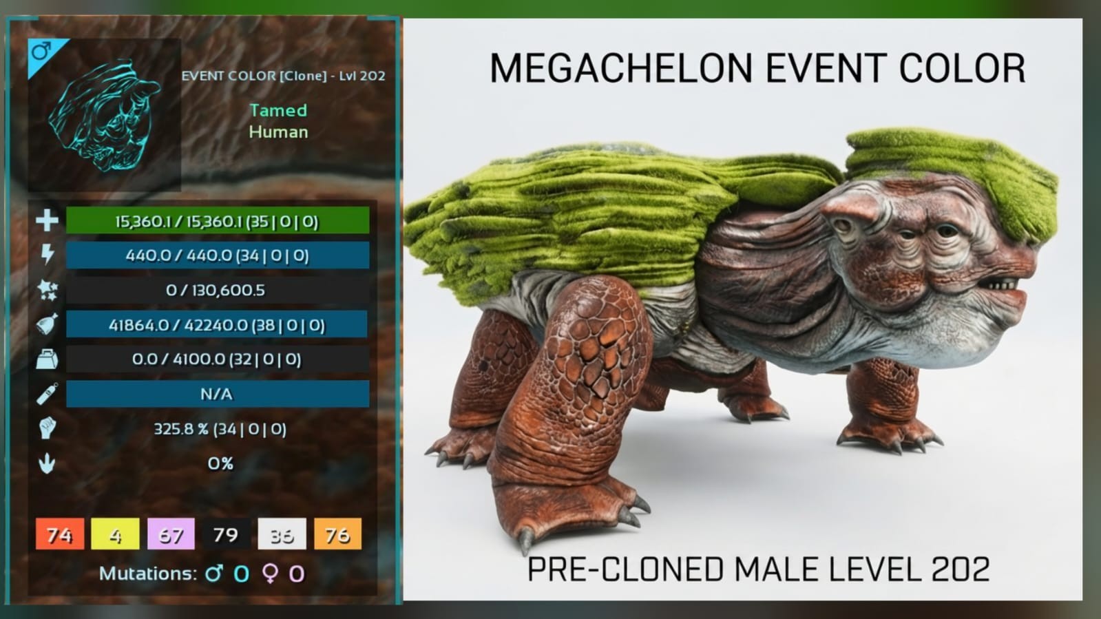 MEGACHELON Event Color Male Clone Genesis  Ark Ascended Official PVE PC/XBOX/PS5