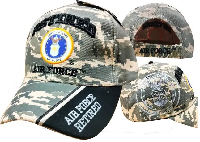 U.S MILITARY AIR FORCE RETIRED HAT EMBROIDERED DIGITAL ACU AIR FORCE BALL CAP
