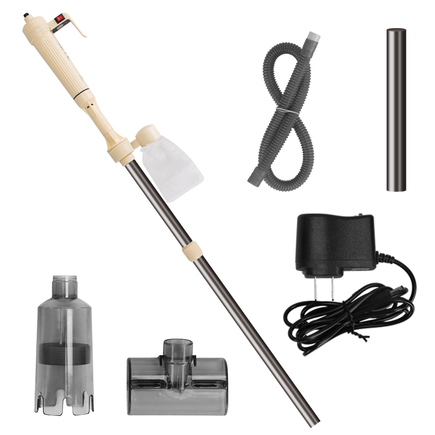 Multifunctional Electric Aquarium Gravel Cleaner Kit Length Adjustable Automatic