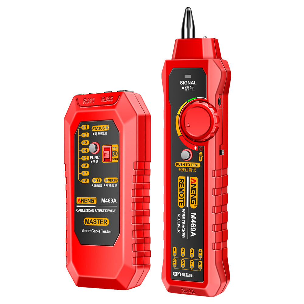 ANENG M469A Multifunctional RJ45 RJ11 Network Cables Tracker Networking Analyzer