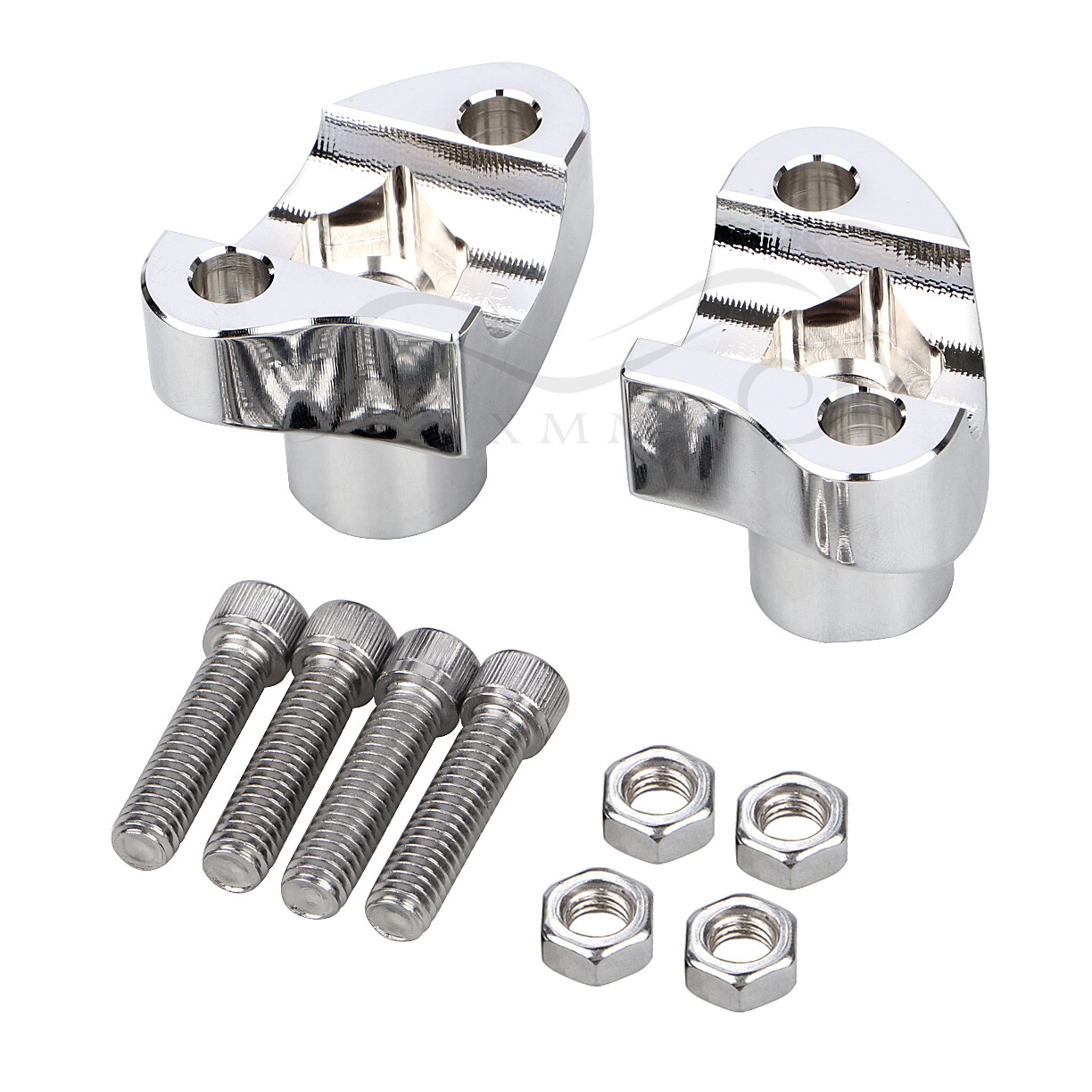 2" Tall Chrome Handlebar Risers Bottom For Harley Dyna Super Wide Glide FXDWG