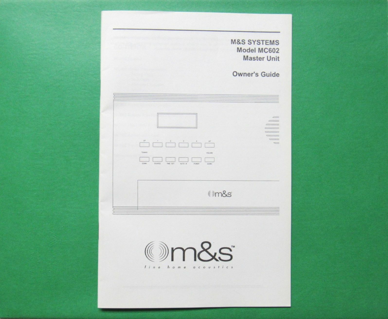 MC602 Owner's Guide - Operating Instructions - Manual M&S Home Intercom