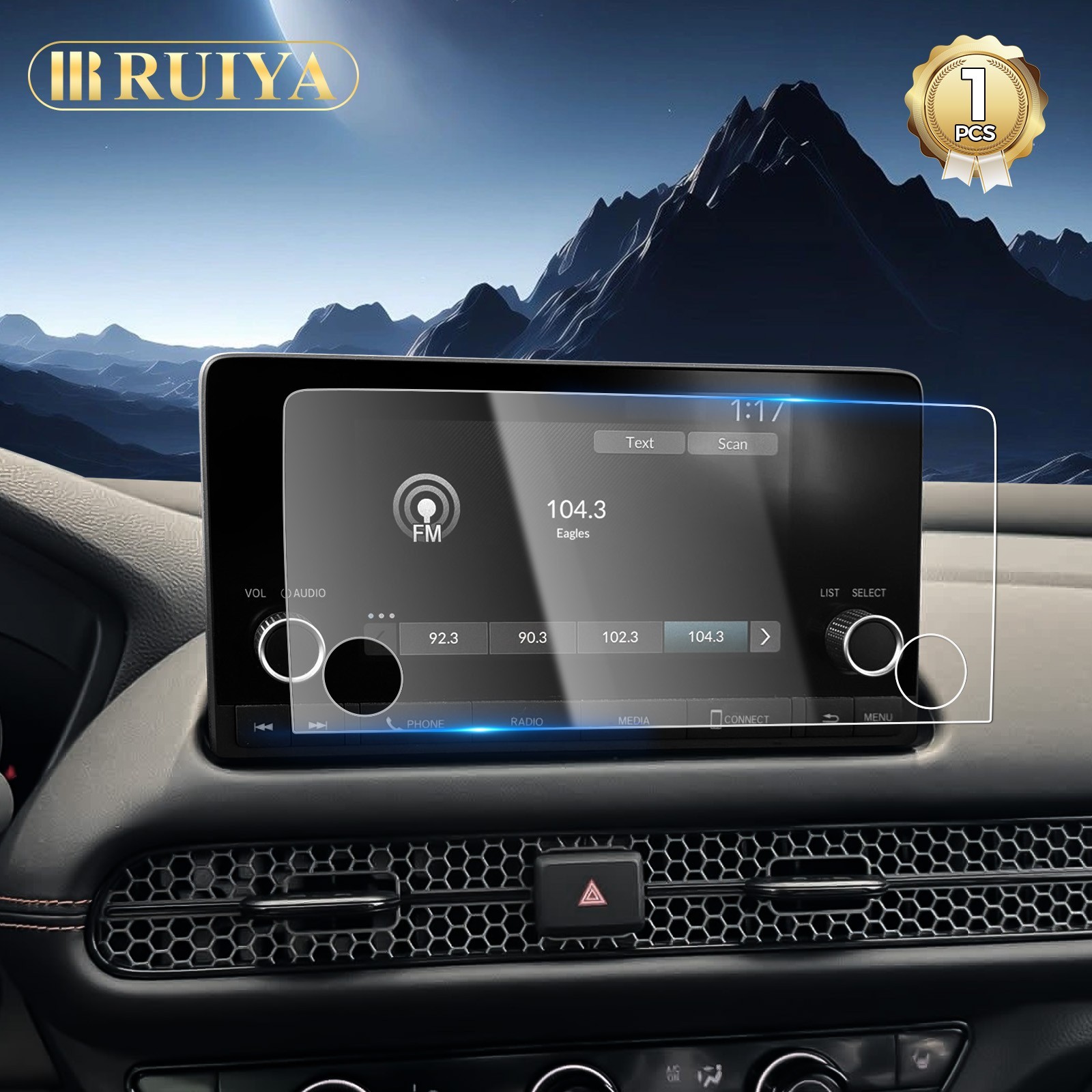 RUIYA Car Touchscreen Protector Tempered Glass 7-in For 2023-2025 Honda HR-V LX