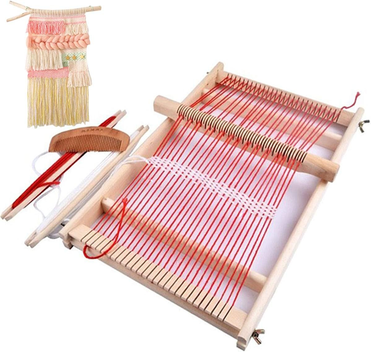 Wooden Multi-Craft Weaving Loom Large Frame 9.85 X 15.75 X 1.3Inches to Handcraf