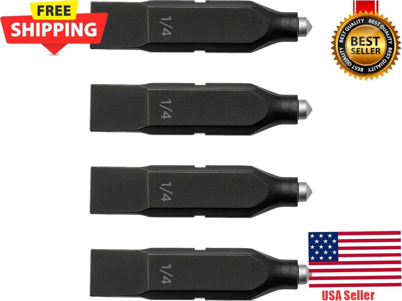 Tungsten Carbide Glass breaker Bits Designed for Leatherman Multi-tools (4 Pack)
