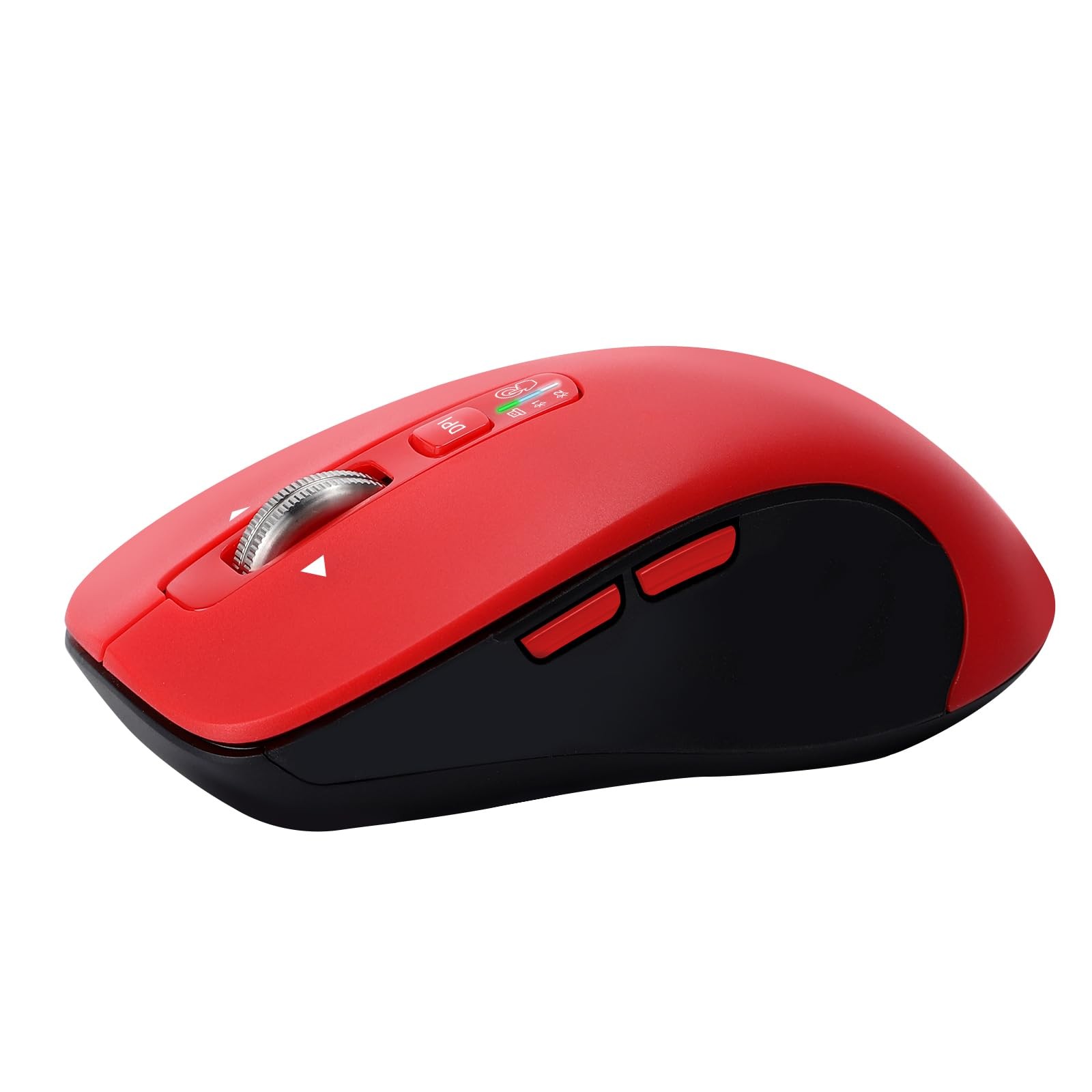 Wireless Bluetooth Mouse (USB + BT1 + BT2), Full Size, 4-Way Scrolling, Multi...