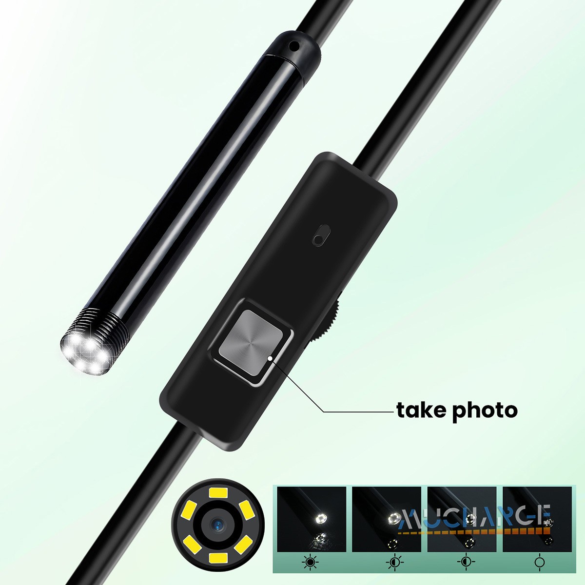 2M/5M USB Borescope Endoscope Flexible Snake Inspection Camera Plug Android PC