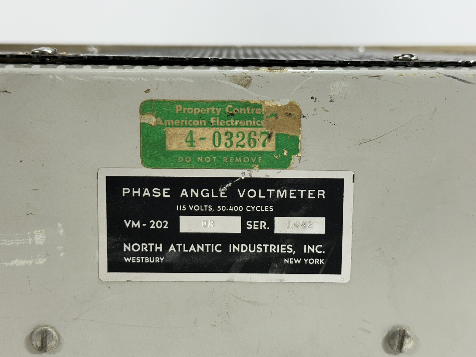 Vintage North Atlantic 202BR ~ Phase Angle Voltmeter ~ AS-IS / UNTESTED