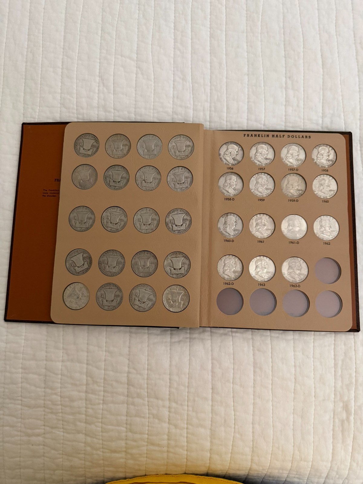 Complete 35 Pc Set FRANKLIN Half Dollar *SILVER* 1948-1963 DANSCO