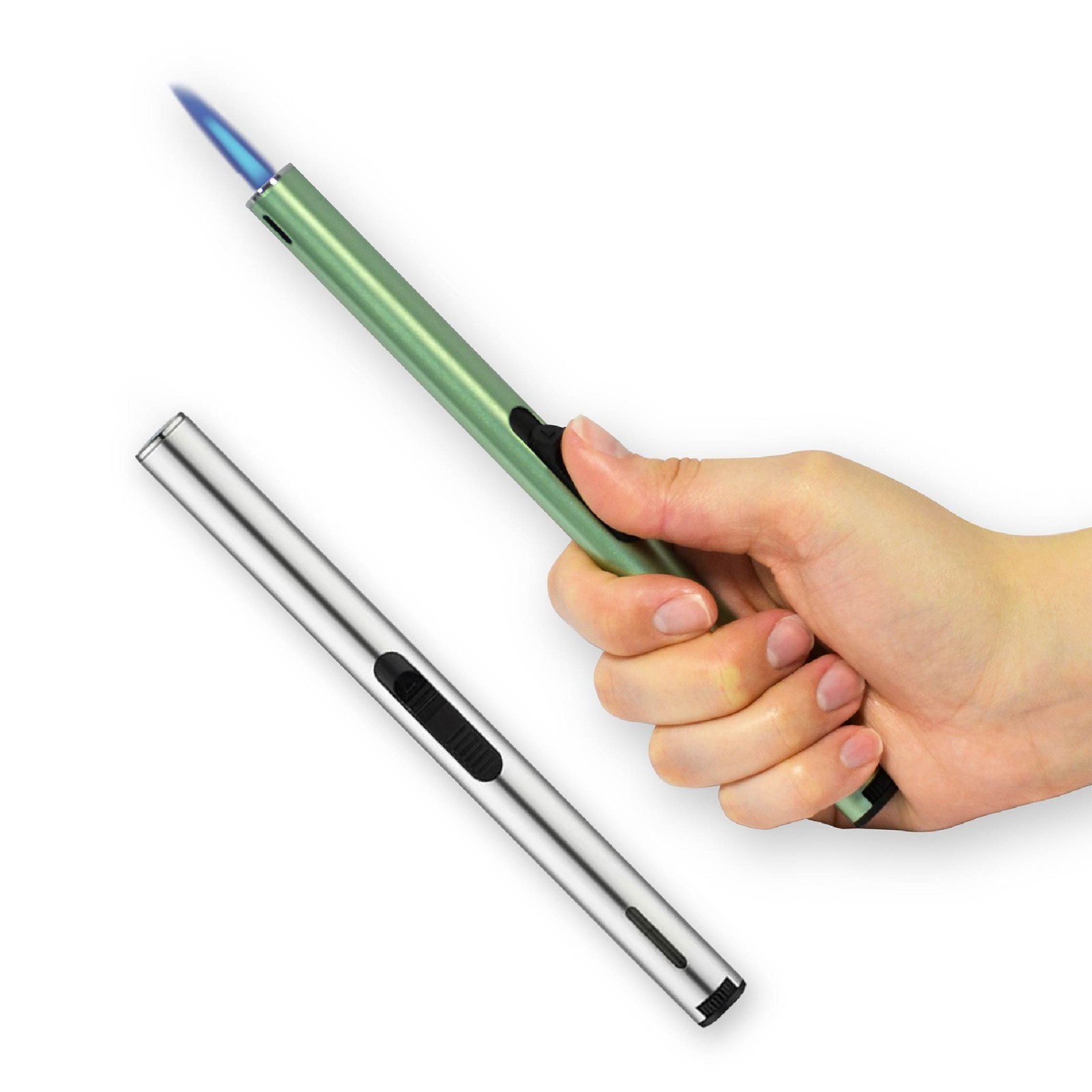 G.E.I. Torch Stick Utility Lighter 2pcs, Blue Torch Flame, Small Gifts