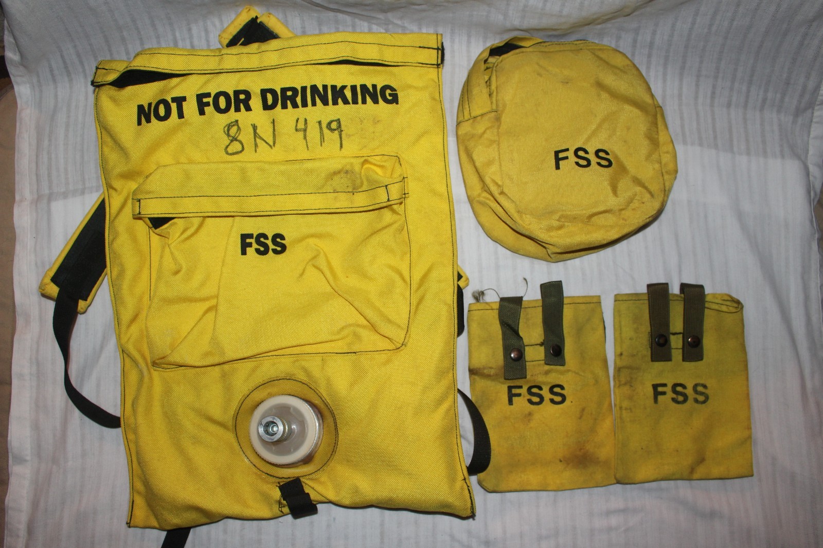 Lot of Firefighter Forestry Service FSS Gear Waterbag, Canteen Holder, Belt Pack