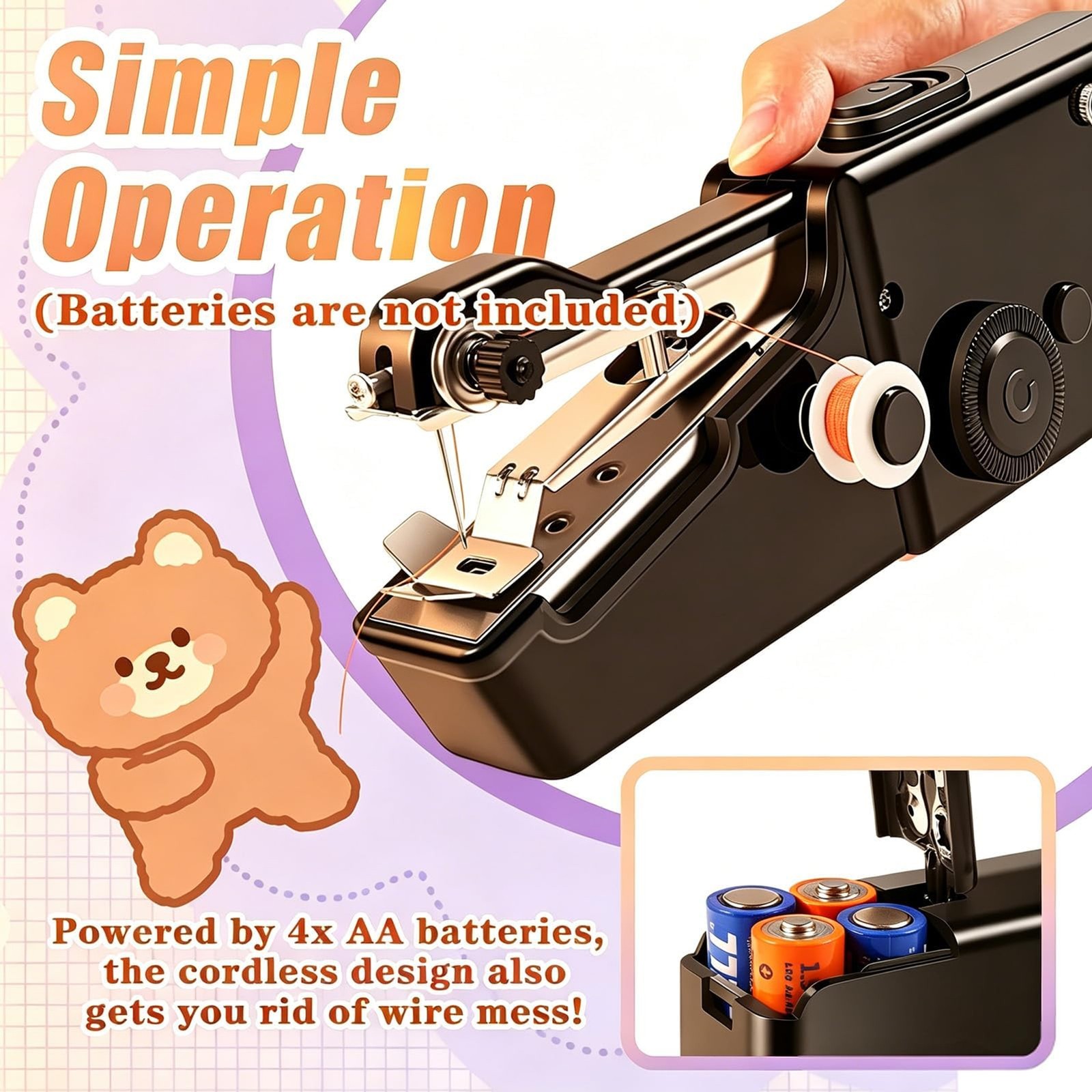 Handheld Sewing Machine, Electric Quick Repair Mending Tool for Clothes | Sewing