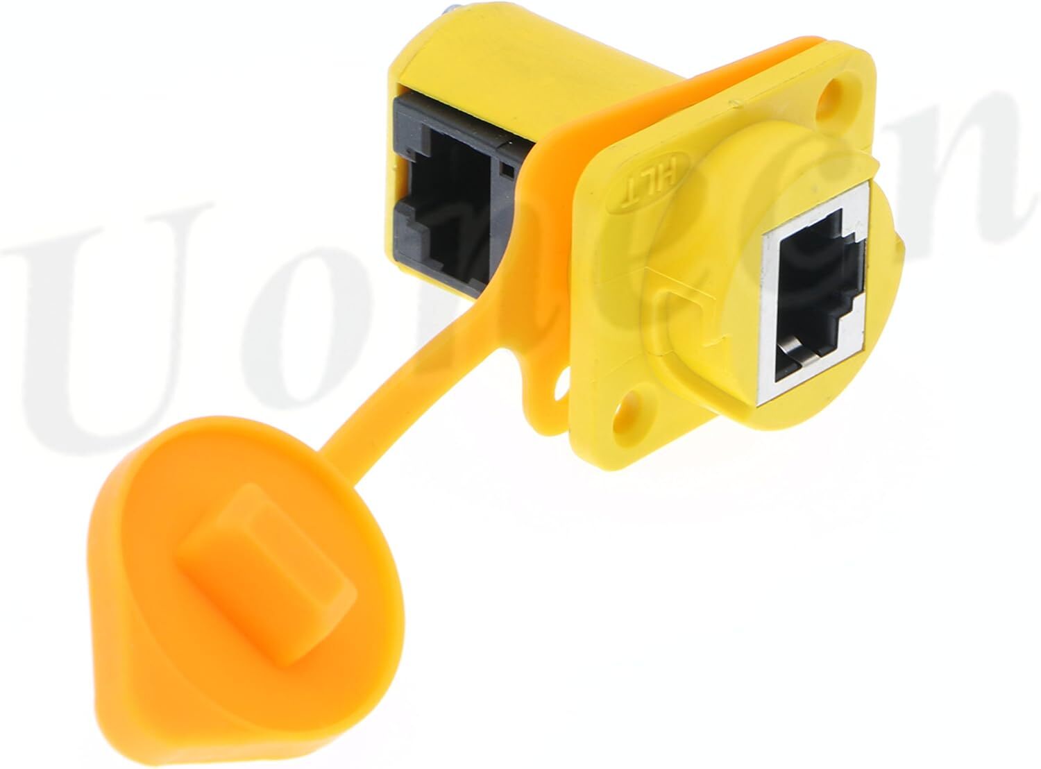 RJ45 IP65 90 Degree Elbow Waterproof Dust Dust Plug Panel Mount Connector