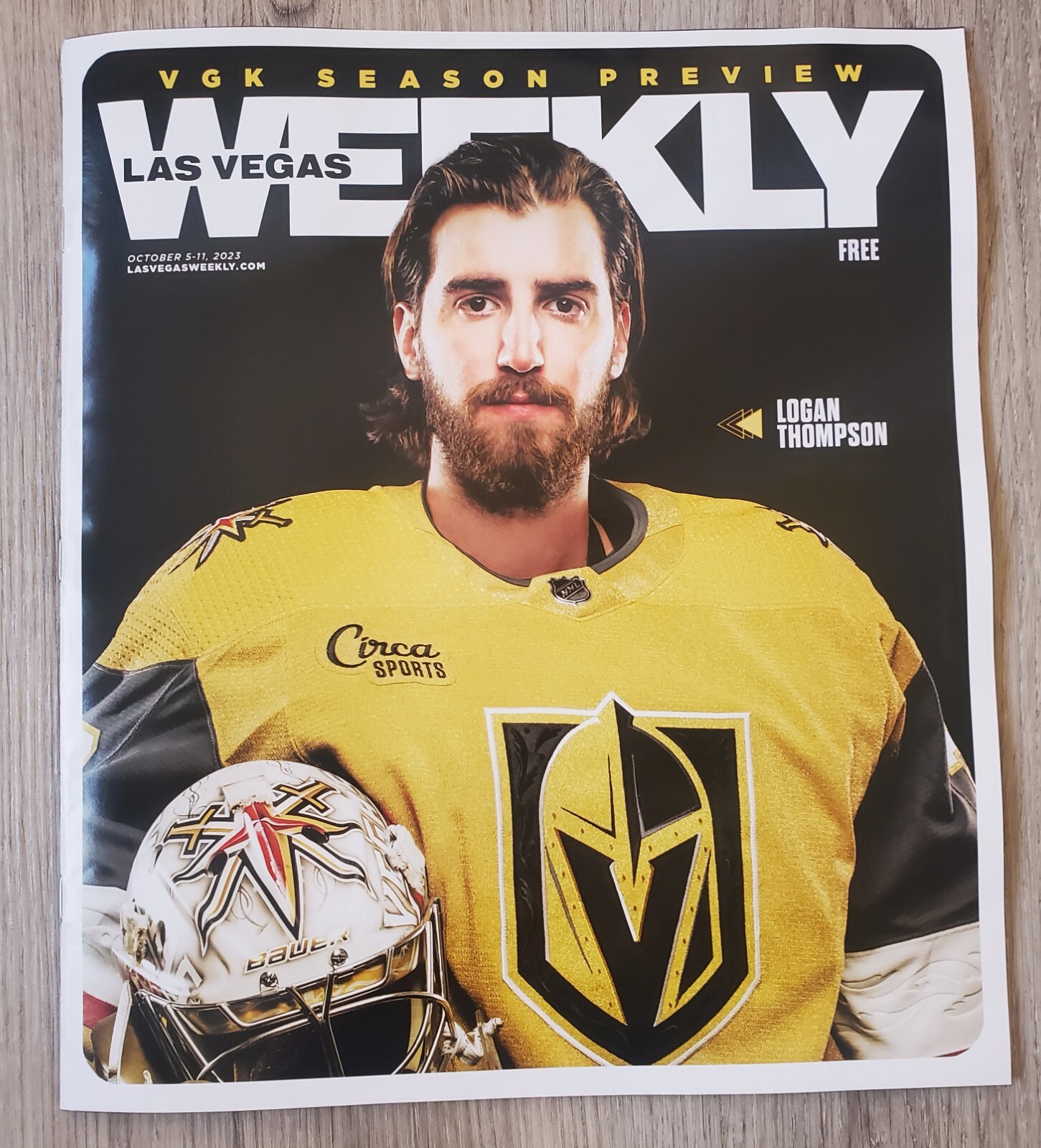 Las Vegas Weekly Featuring LV Golden Knights Logan Thompson Oversized Magazine