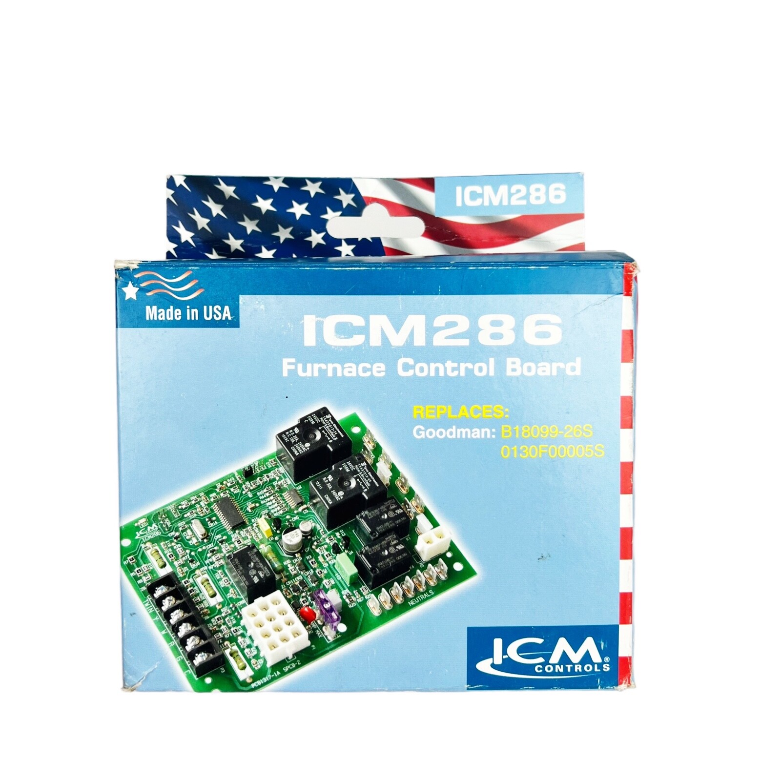ICM286 Furnace Control Board replaces Goodman PCBBF112S B1809926S 0130F00005S