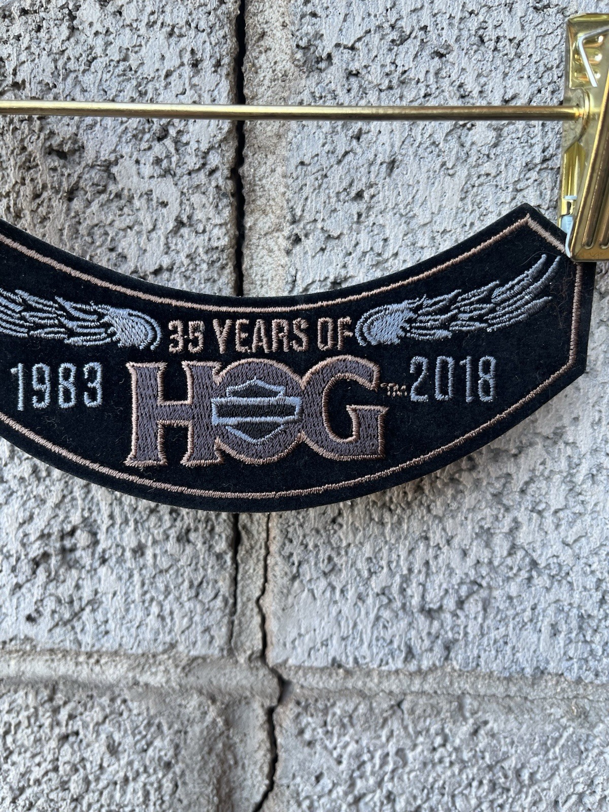 Harley Davidson HOG 35 Years Anniversary Rocker Patch 1983-2018 Eagle Wings