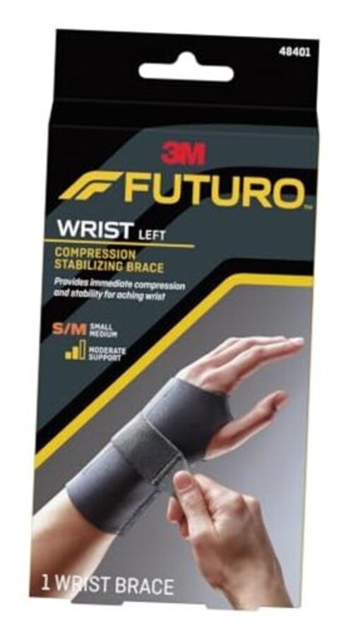 FUTURO-MMM-357 Deluxe Wrist Stabilizer, Large/X-Large - grey Small/Medium