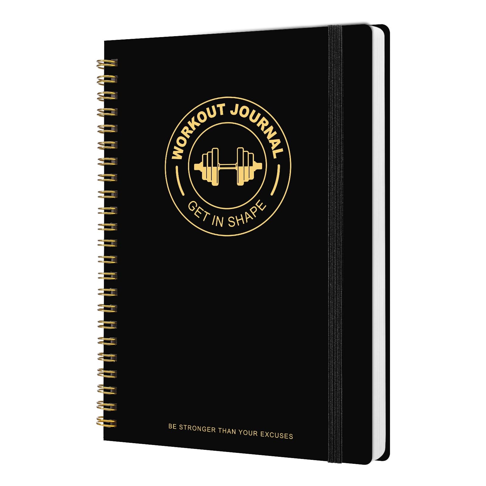 Thboxes Workout & Fitness Journal for Woman Man，8.5" x 6" 8.5" x 6", Black