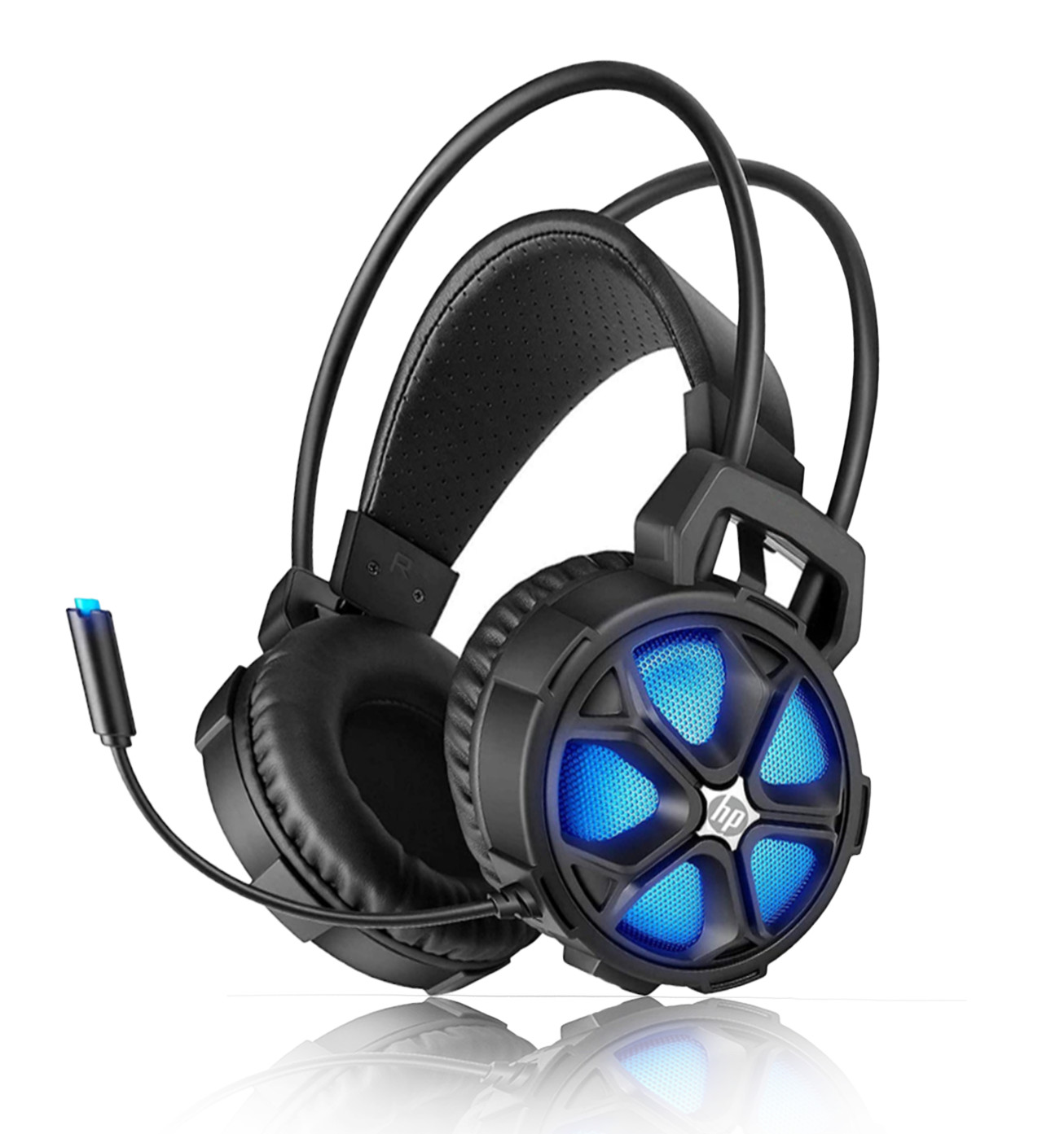 HP Gaming Headset LED Light and Noise Isolating Over Ear Headphones with mic