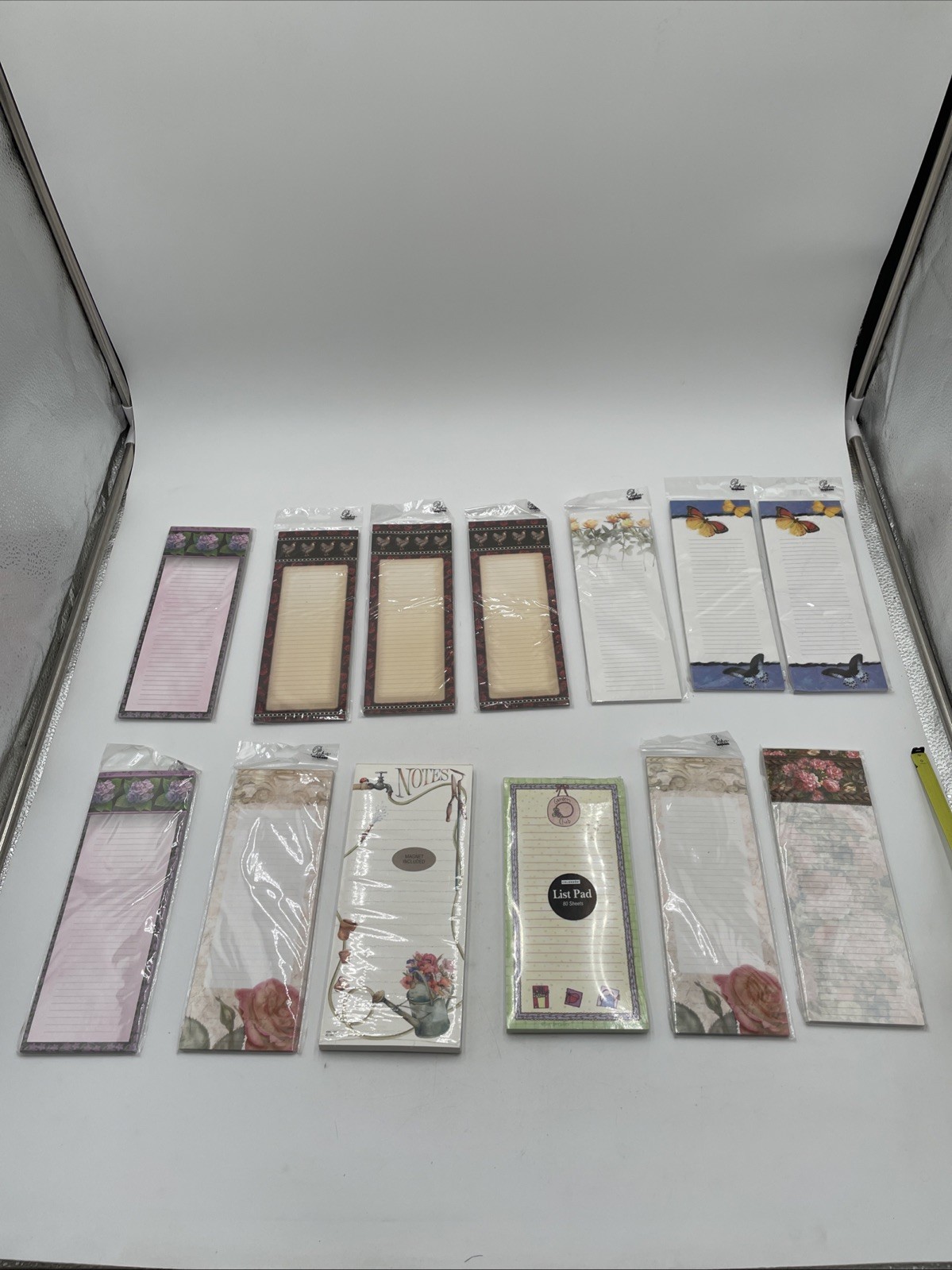 Lot of 13 Magnetic Shopping List Pads Floral Butterfly Bird Magnetic Notepads