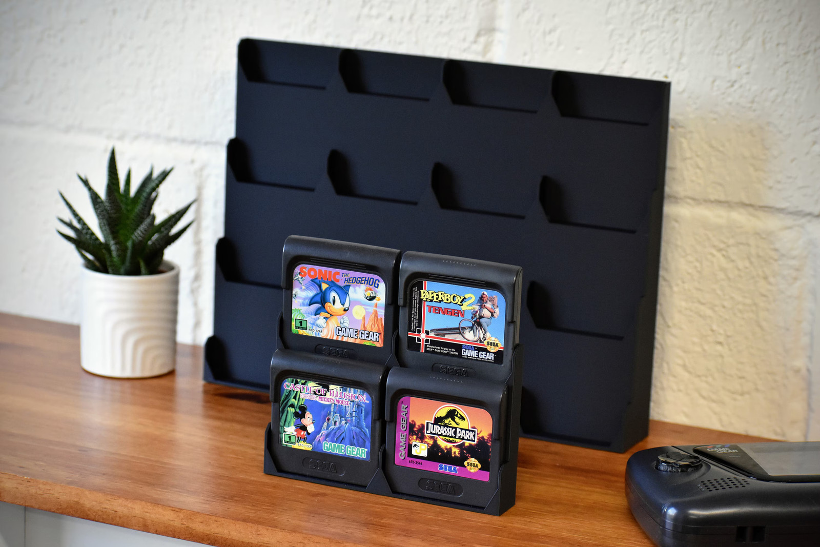 GameGear Cartridge Risers - Display up to 16 Game Gear Games - 3D Printed Stand