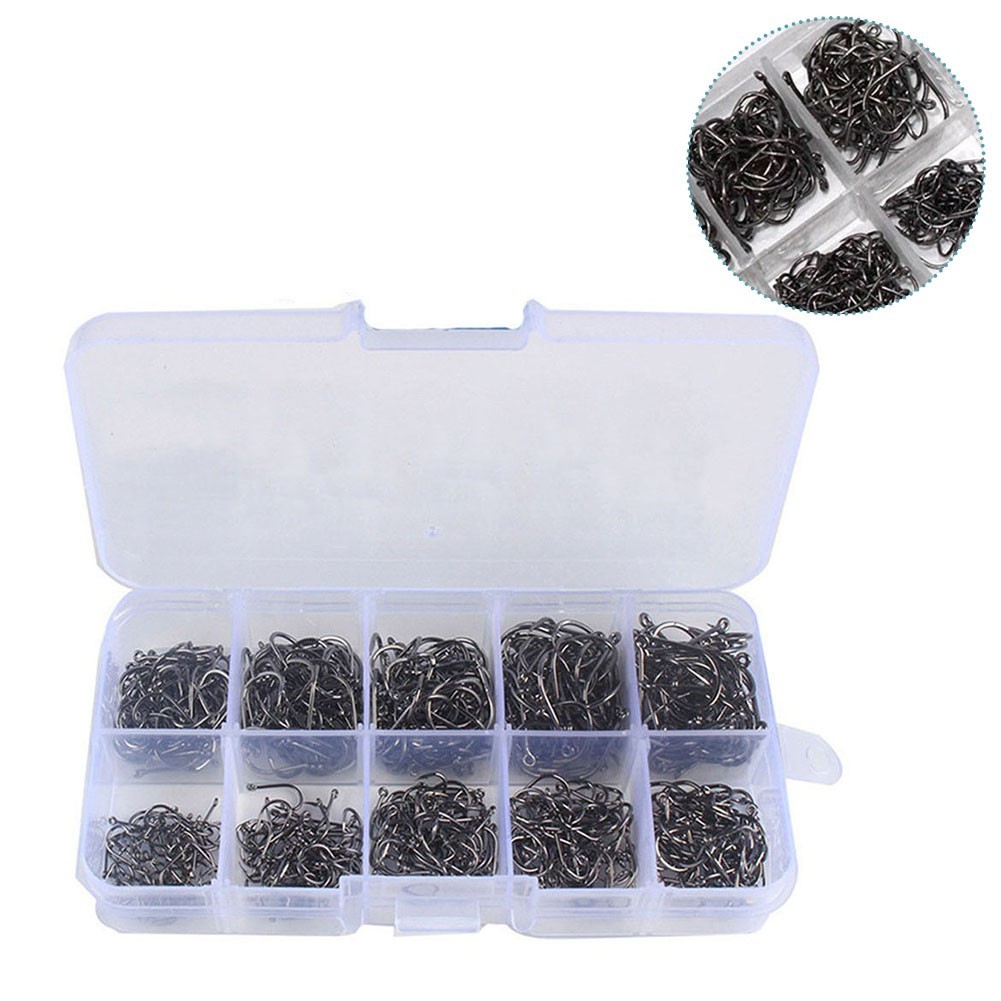Complete Fly Fishing Hook Set 500100pcs Fishhooks in High Carbon Steel