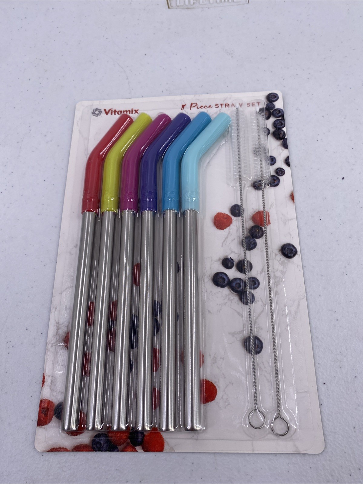 6 Pack Of Vitamix Smoothie Straws With Brushes And Silicone Tips Dishwasher Safe