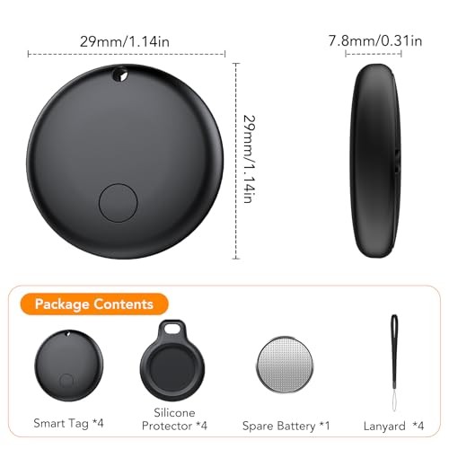 Android Air Tracker, Bluetooth Tracker Tags, Work with Google's Find 4 Black