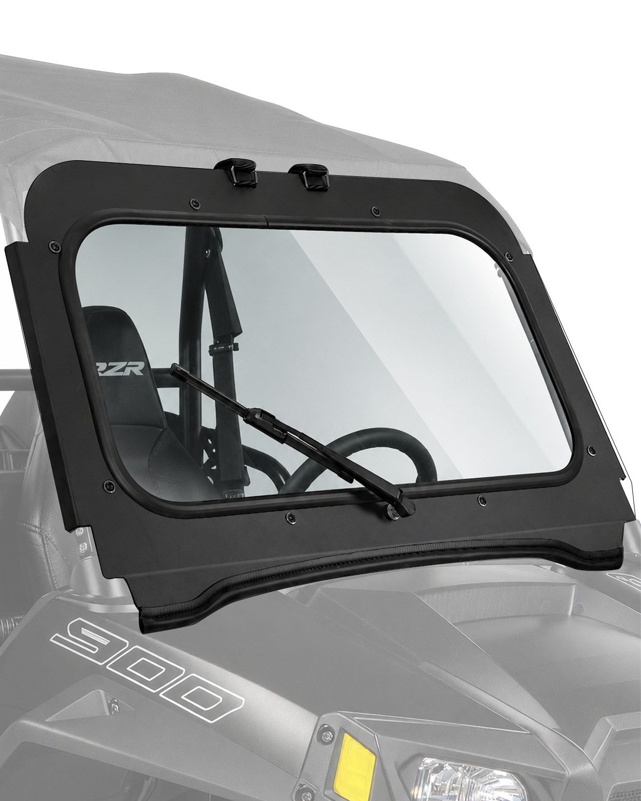 Clear Full Glass Windshield W/ Wiper For Polaris RZR 570 800 XP 900 2008-2014