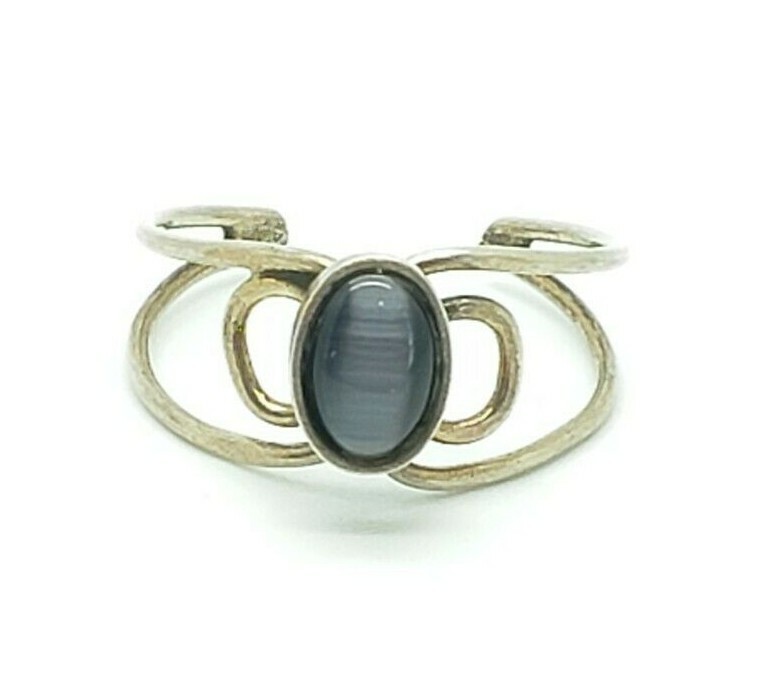 Sterling Silver Foot Ornaments Black Agate Body Open Toe Ring