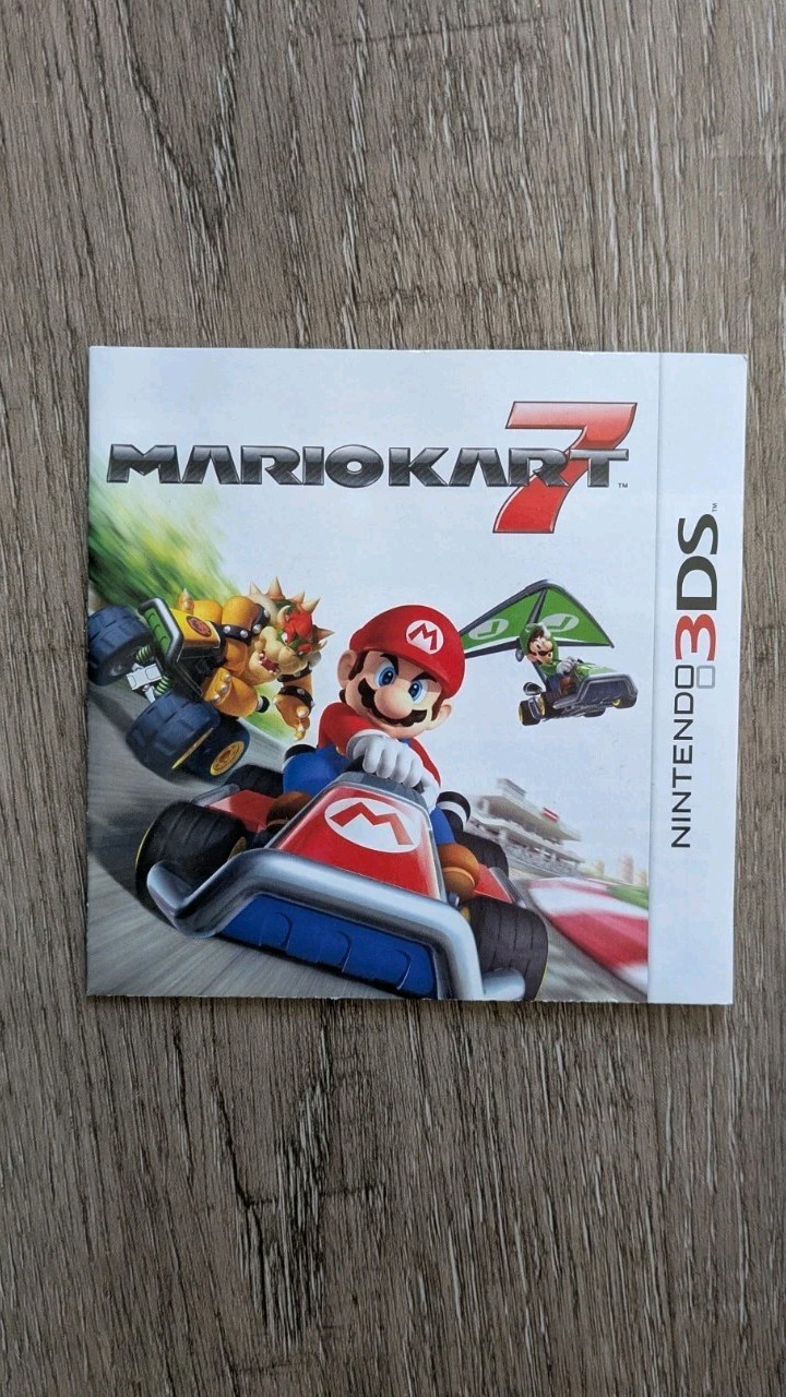 (Manual Only) Mario Kart 7 - Nintendo 3DS Authentic Instruction Booklet Game