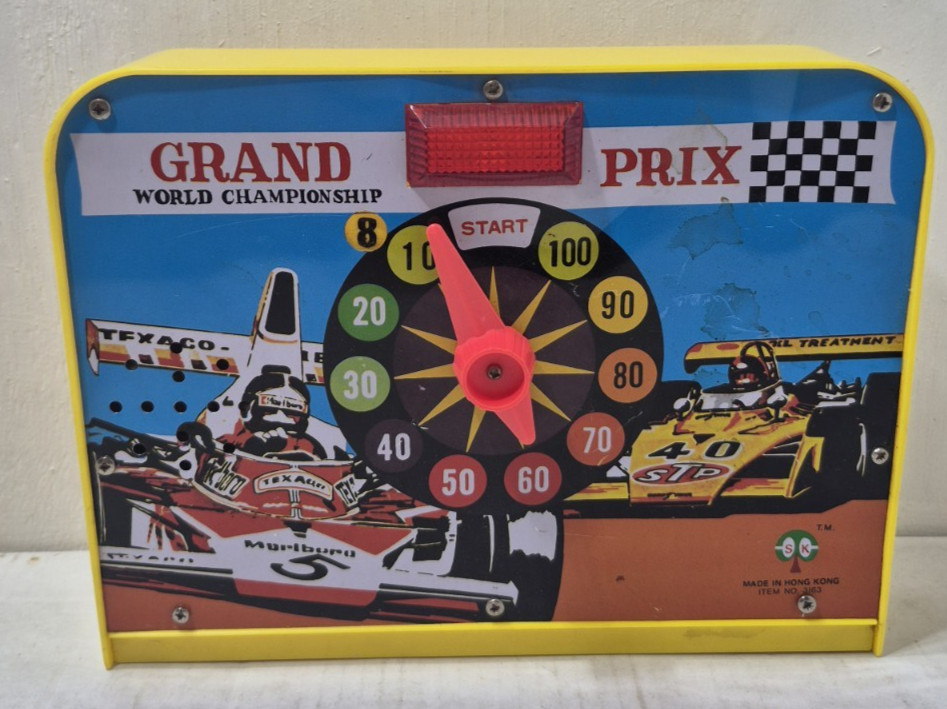Vintage Grand Prix Battery Operated Table Top Pinball Game Replacement Marquee