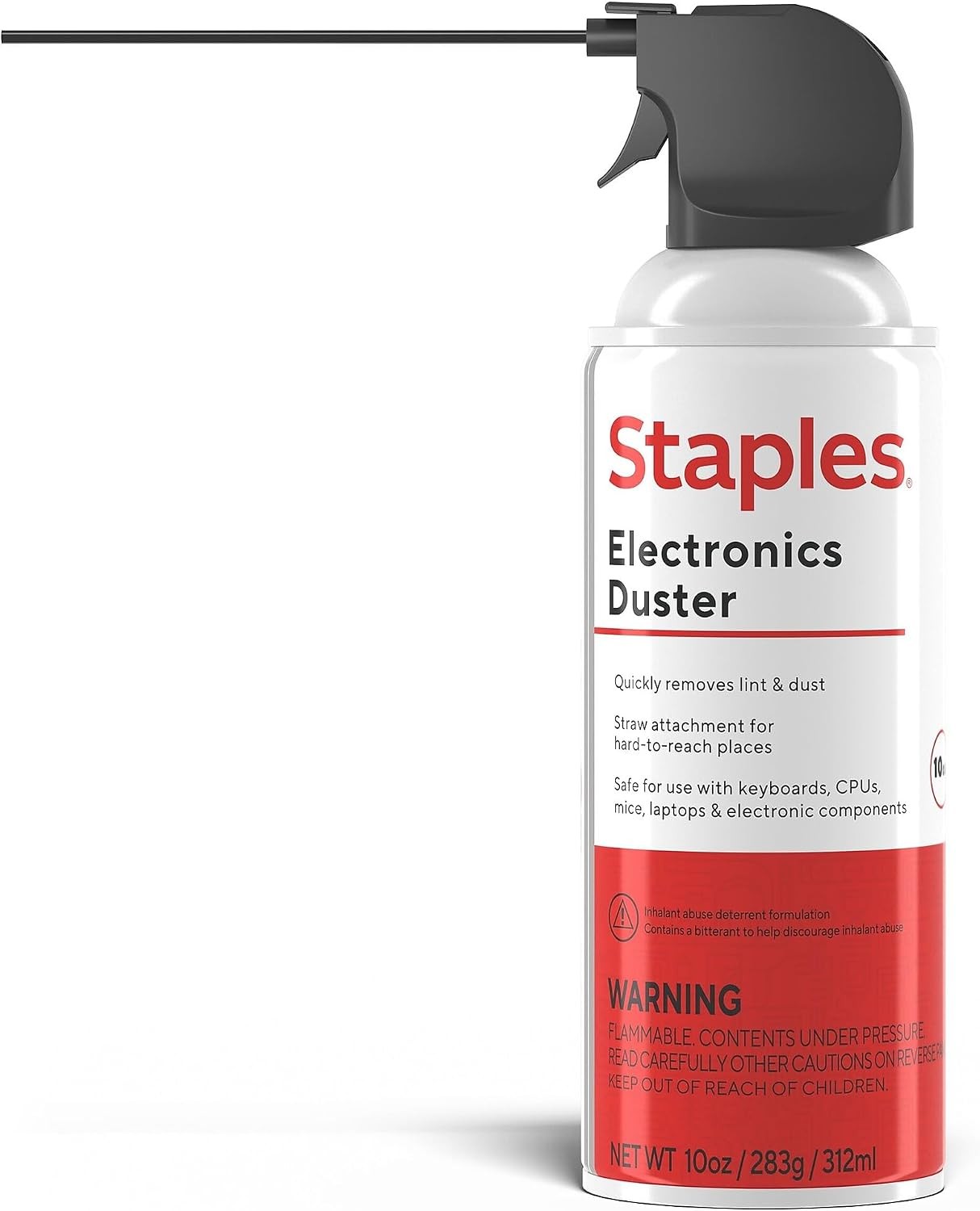 Staples Compressed Air Duster 4 Pack 10 Oz Cans Electronics Keyboard Cleaner