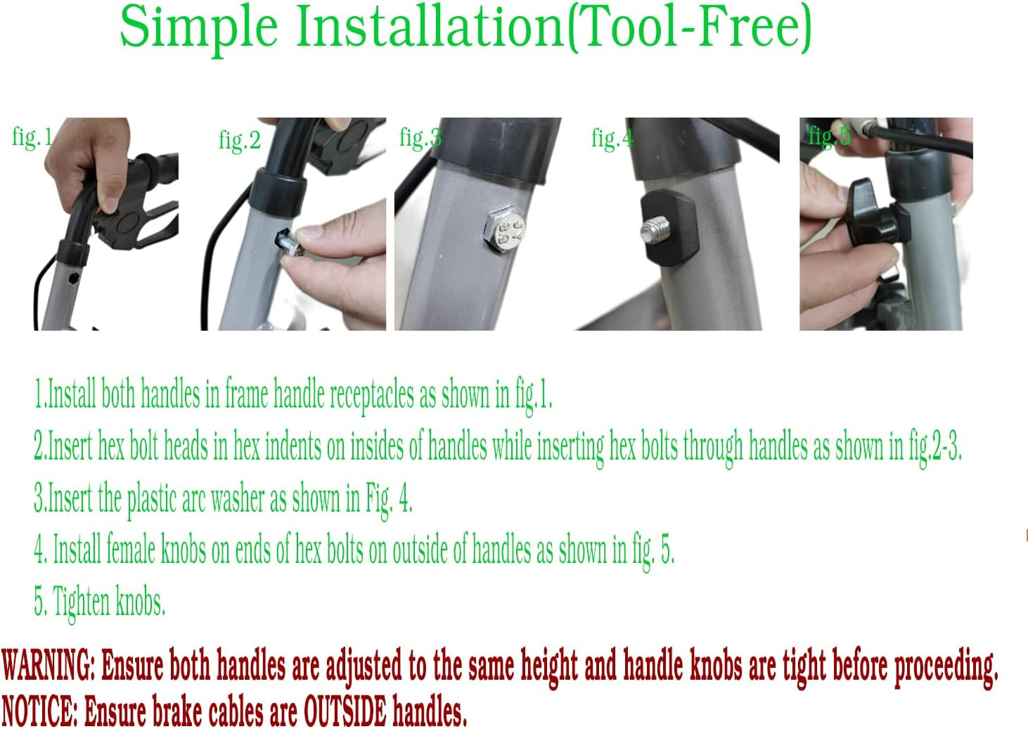 Rollator Knob,Replacement Arm Adjustment Knobs for Rollator,1Pair(2Pcs), Black