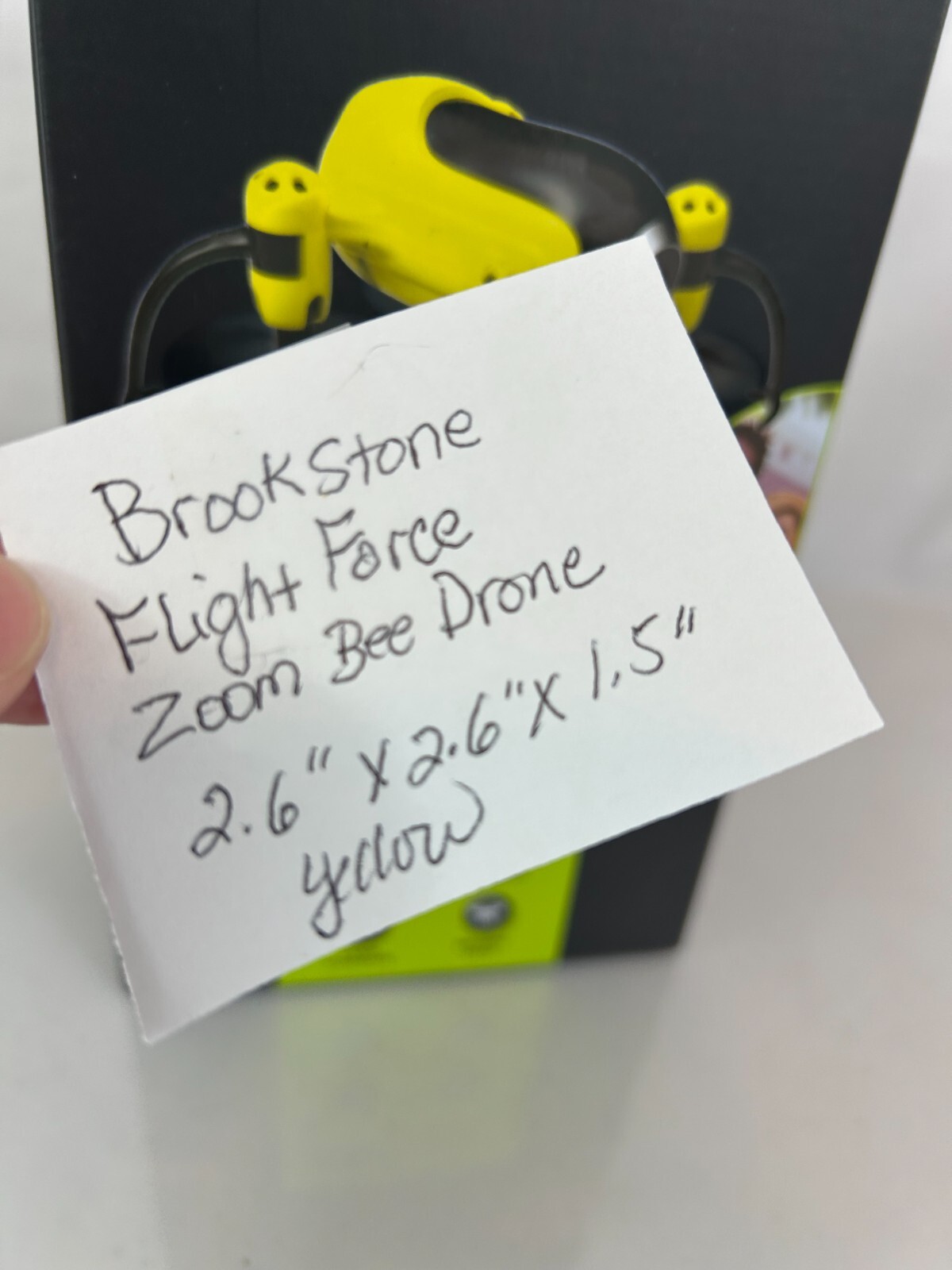 Brookstone BD25W Black Yellow Flight Force Zoom Bee Drone Remote Control